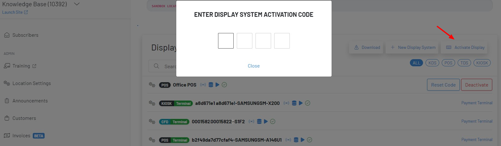 Activate GoTab POS App as Terminal