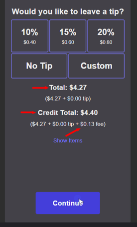 CFD Total With Credit Total and Fee