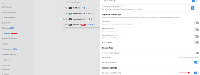 Cash Tax Inclusive Toggle