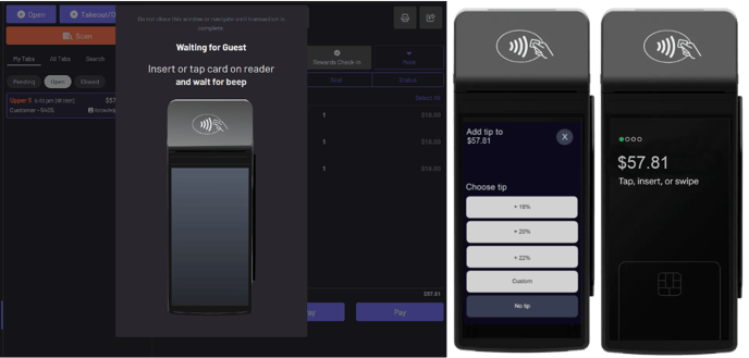 POS S1F2 Tip Pay Screen