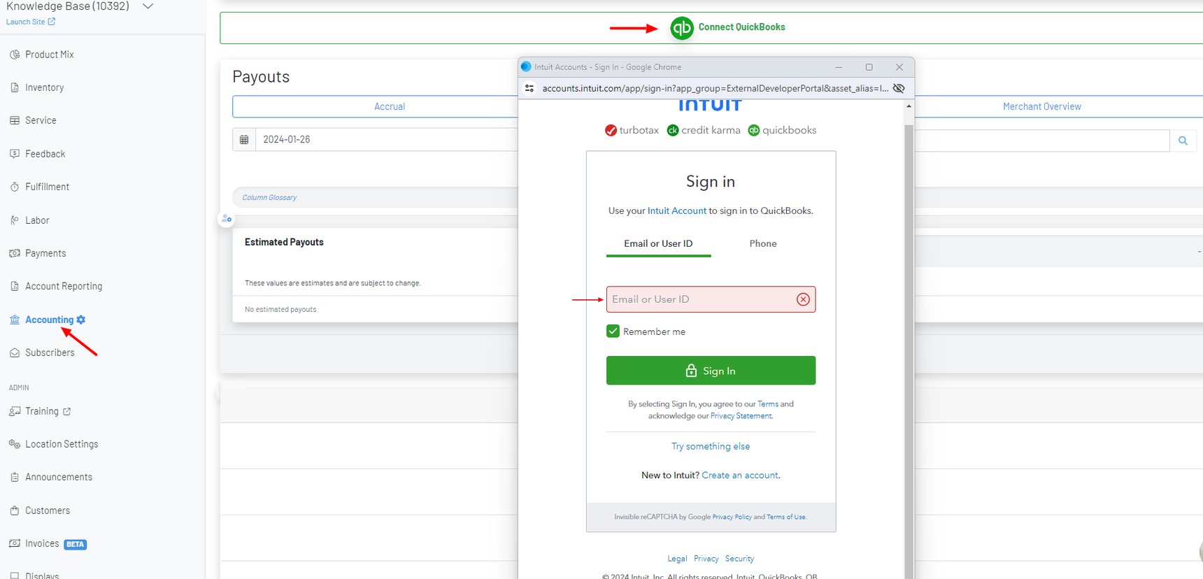 Setting up QuickBooks Online