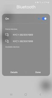 Two Paired NYC1s Device Settings