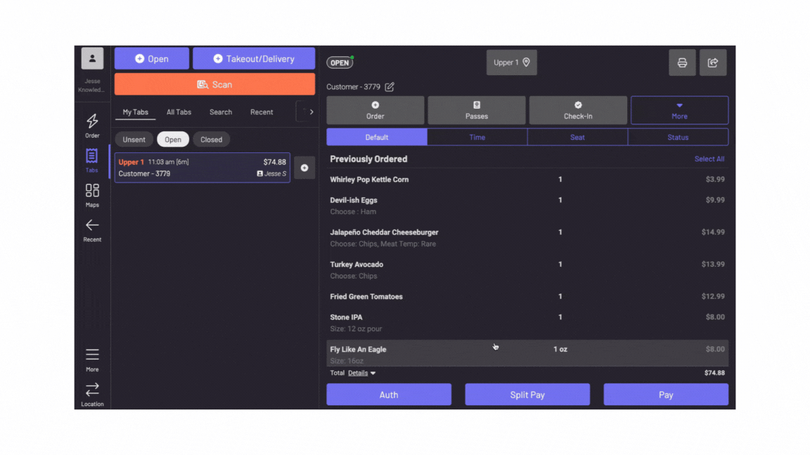 Split Tab 2 Ways