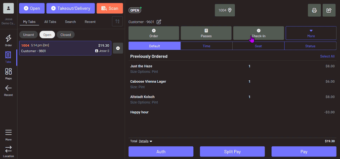 loyalty check-in